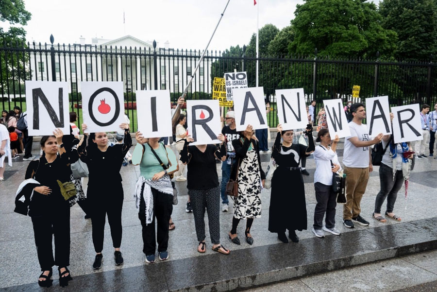 Protests in Washington and New York Rejecting US Involvement in War on Iran