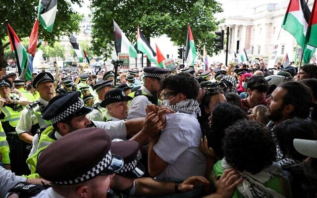 UK police arrest 20 protesters for supporting Palestine action group