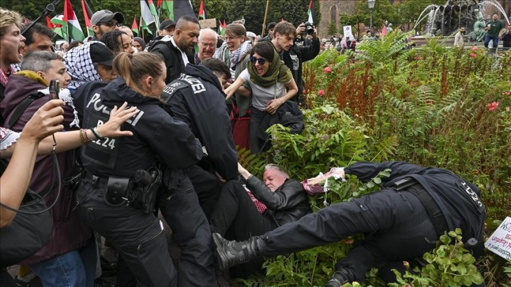 German Police Suppress Demonstration Denouncing the War of Genocide in Gaza