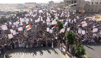 خروج شعبي واسع في 77 مسيرة بعمران نصرة لغزة وتنديداً بجريمة الإبادة والتجويع