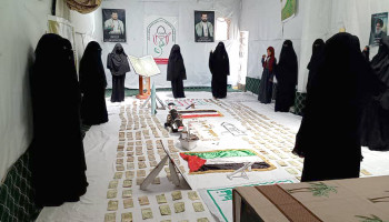 الهيئة النسائية بتعز تُسير قافلة للقوة الصاروخية وسلاح الجو المسير