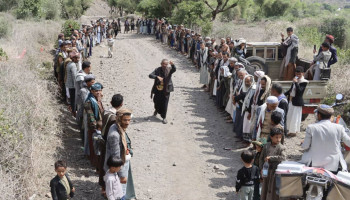 أبناء مديرية حبيش بإب يؤكدون التضامن مع غزة وإيران