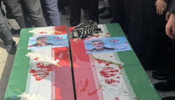 تشييع جثماني الشهيدان حاجي زاده وباقري في طهران