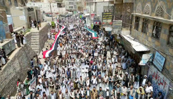 94 مسيرة حاشدة بالمحويت تأكيدا على الاستمرار في نصرة الشعب الفلسطيني