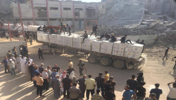 40 شهيدا وجريحا من رجال تأمين المساعدات إثر استهداف إسرائيلي غرب غزة