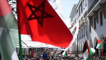 آلاف المغاربة يتظاهرون في طنجة رفضا للابادة الصهيونية بغزة