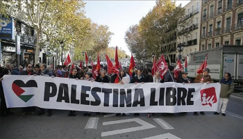 مظاهرات حاشدة في 12 مدينة إسبانية دعما لفلسطين