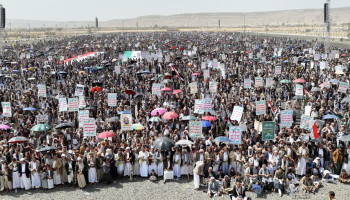 مسيرات جماهيرية حاشدة بصعدة تأكيداً على وحدة الساحات في مواجهة الطغيان الأمريكي الصهيوني