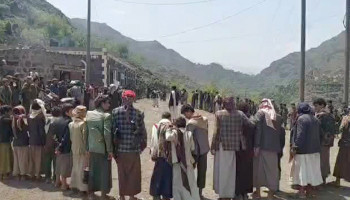 مسير ووقفة في الحيمة الداخلية بصنعاء إعلانًا للجهوزية لمواجهة الأعداء