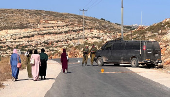 تواصل العدوان الصهيوني على بلدة المغير برام الله