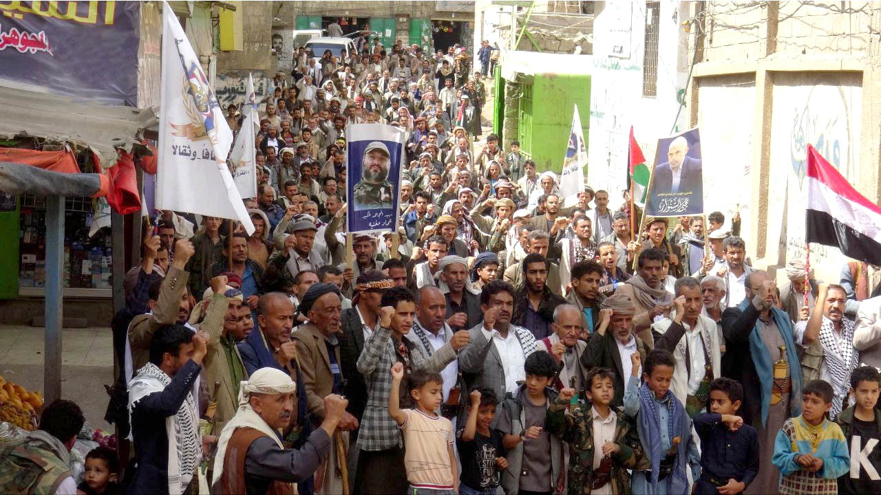 محافظة صنعاء تشهد مسيرات ووقفات حاشدة نصرة لغزة ورداً على جرائم العدوان
