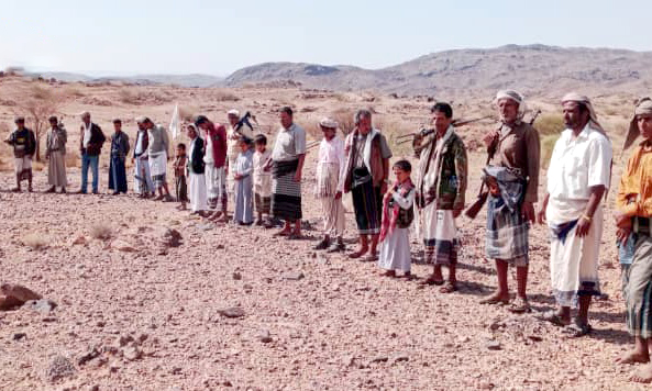 قبائل نعمان والقرشية بالبيضاء تعلن النفير والجهوزية لمواجهة العدوان