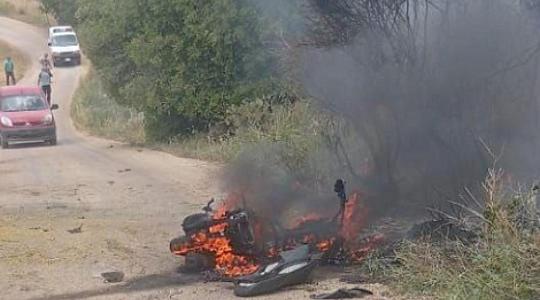 شهيد إثر قصف من مسيرة صهيونية لدراجة نارية في لبنان