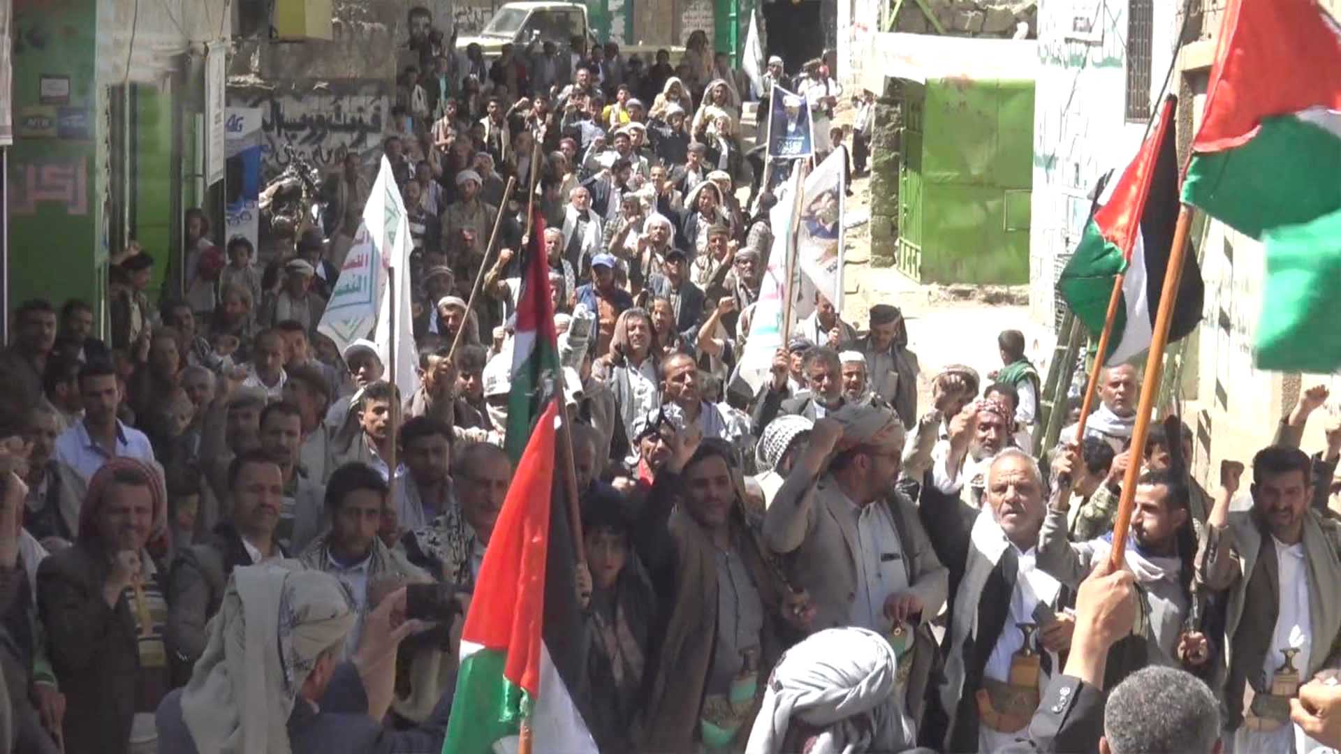 30 مسيرة جماهيرية بمحافظة صنعاء إسناداً للشعب الفلسطيني