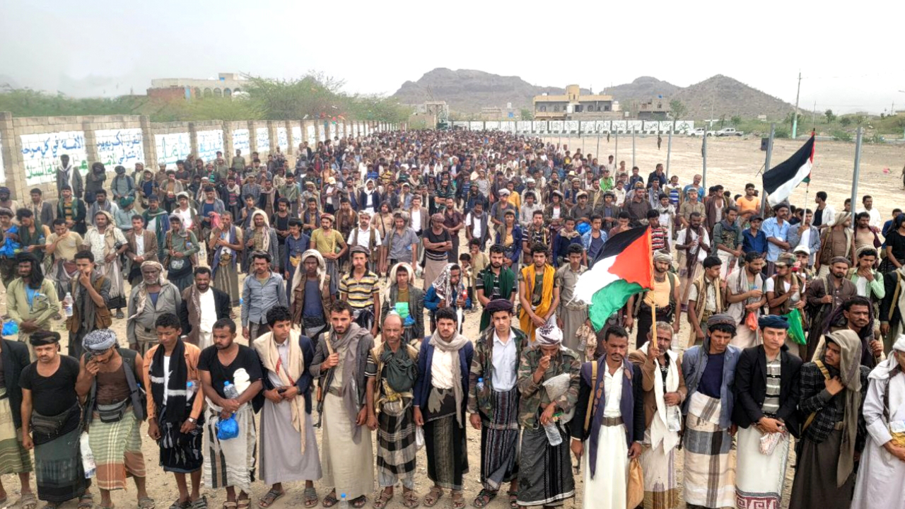67 مسيرة جماهيرية بتعز تأكيدا على الاستمرار في نصرة غزة