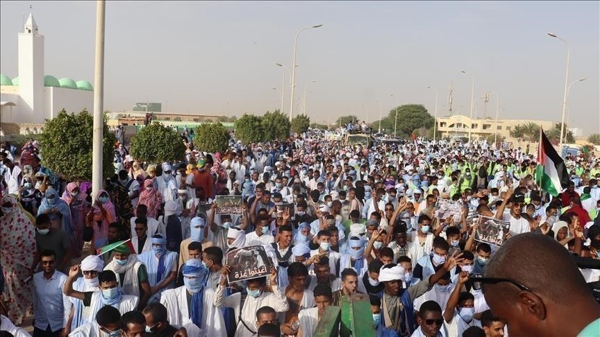 مظاهرة حاشدة في موريتانيا تنديدا بالحصار والتجويع في غزة