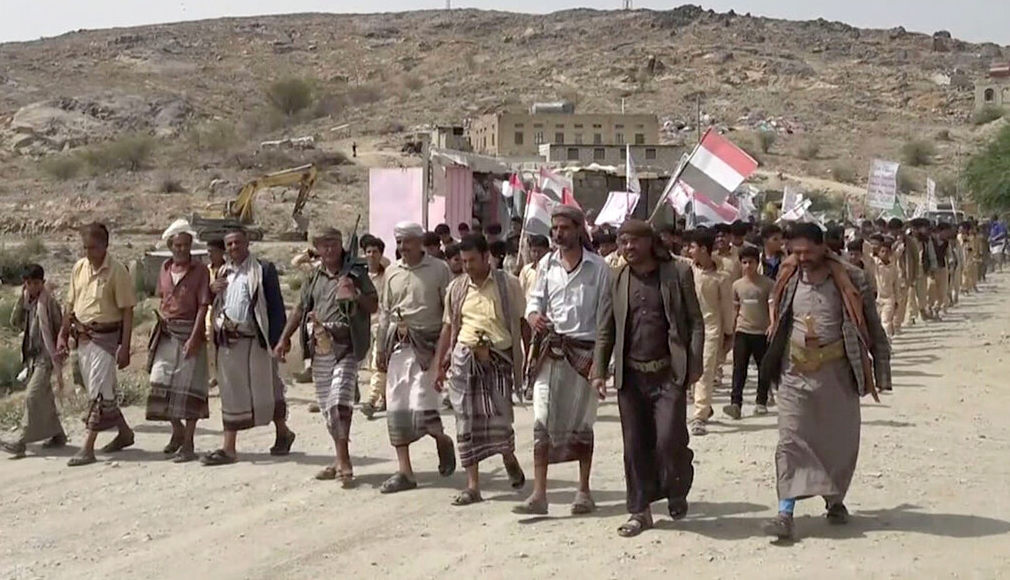 مسير في مديرية ريف البيضاء نصرة للشعب الفلسطيني