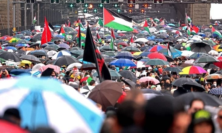 عشرات الآلاف يحتشدون في أستراليا نصرة لغزة