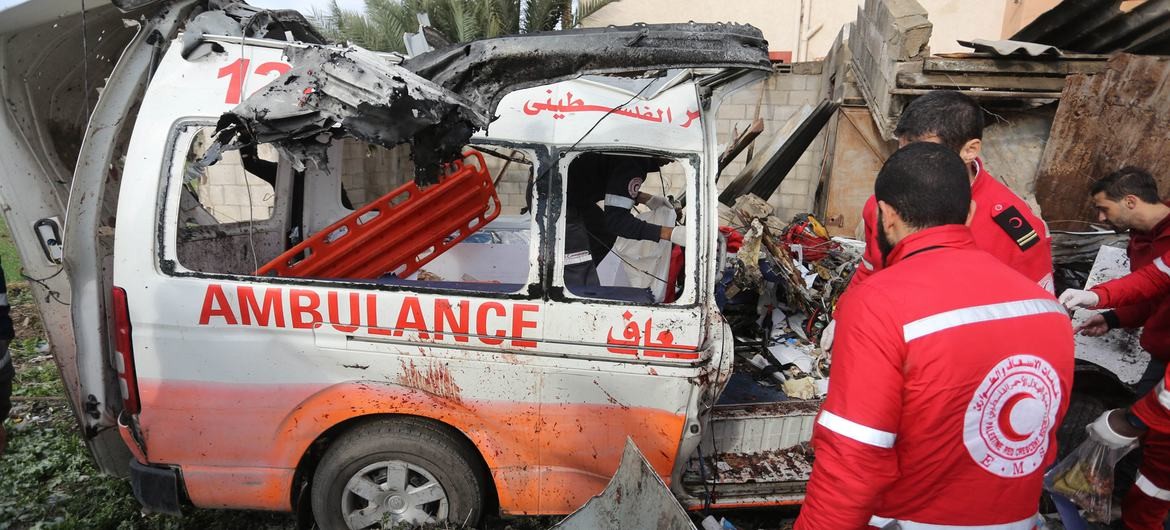 إستياء أممي إزاء استهداف العاملين في الطوارئ والإغاثة الإنسانية بغزة