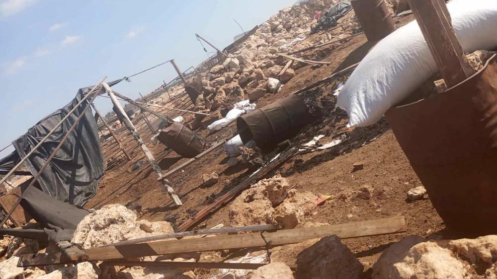 مستوطنون صهاينة يحرقون ممتلكات مواطن غربي سلفيت