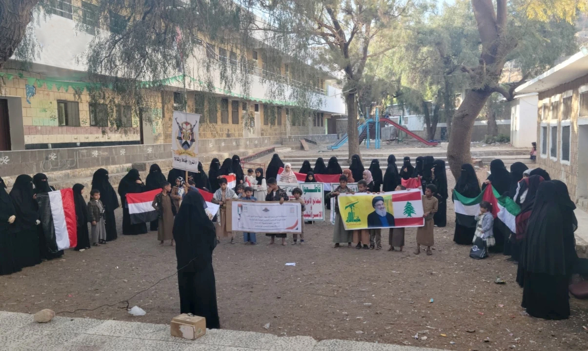 حرائر المحويت يُنددن بجرائم العدو الصهيوني بحق الشعب الفلسطيني