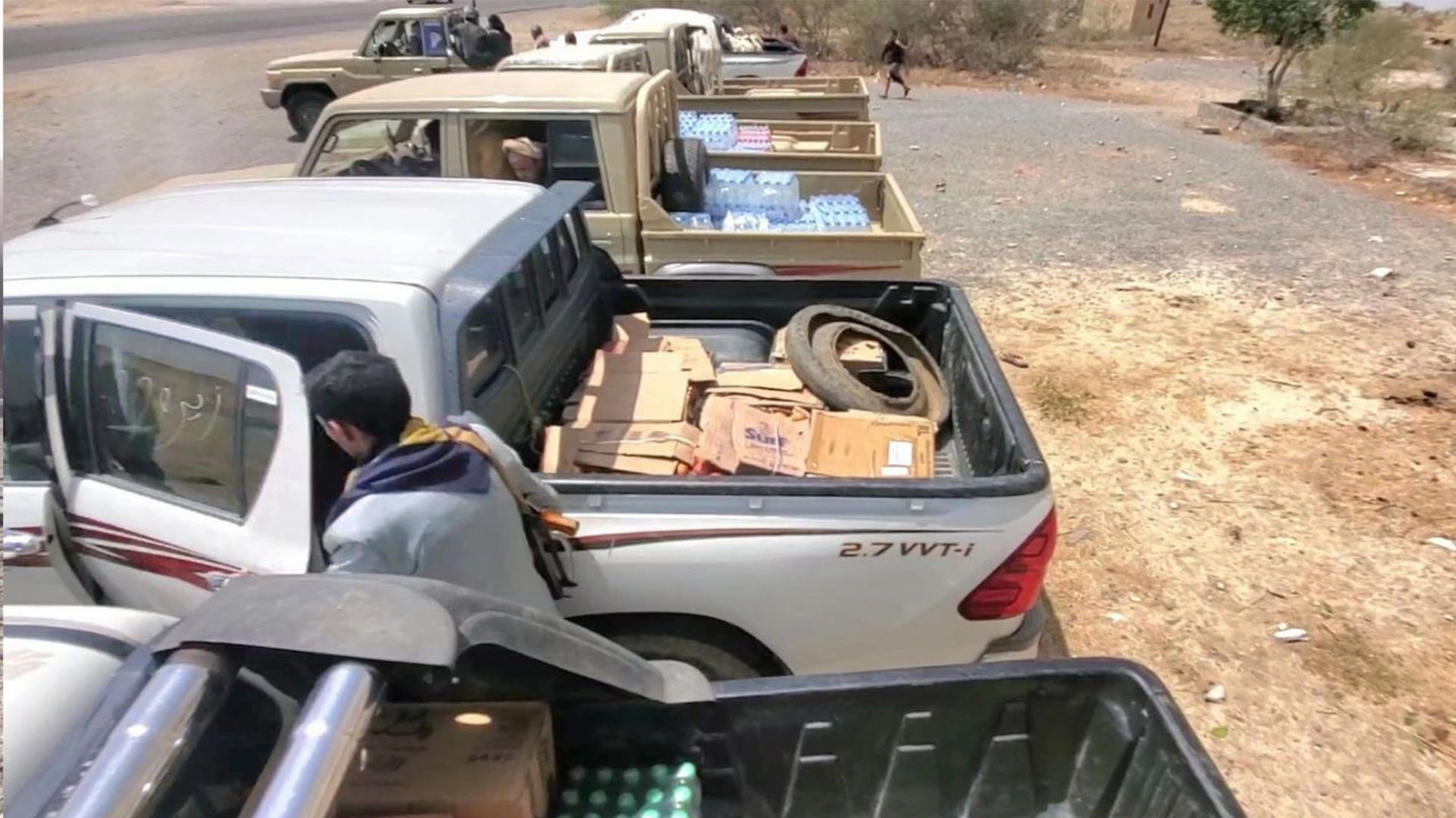 أبناء بني الحارث في أفلح الشام يسيرون قافلة للمرابطين في الجبهات